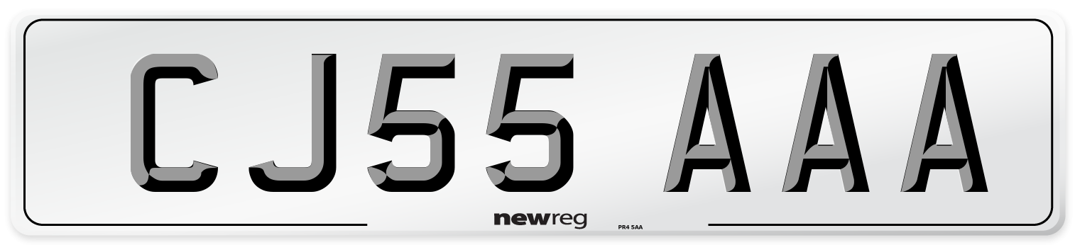 CJ55 AAA Number Plate from New Reg